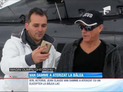 Jean Claude Van Damme a aterizat cu un elicopter la Bâlea Lac