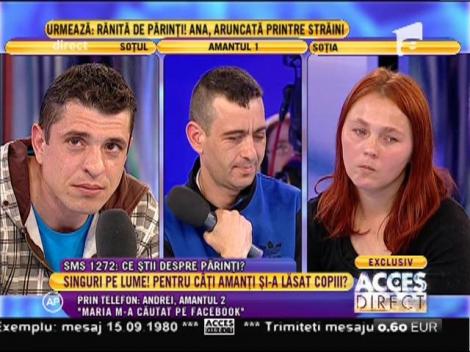 Maria, mama celor şase copii, faţă în faţă cu soţul şi cei doi amanţi ai săi!