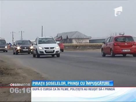 Banda de infractori care oprea maşini în tafic şi jefuia cu violenţă, prinsă cu împușcături