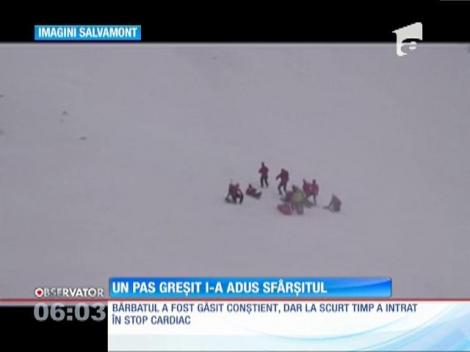 Un bărbat a căzut 150 de metri în gol în zona Bâlea Lac