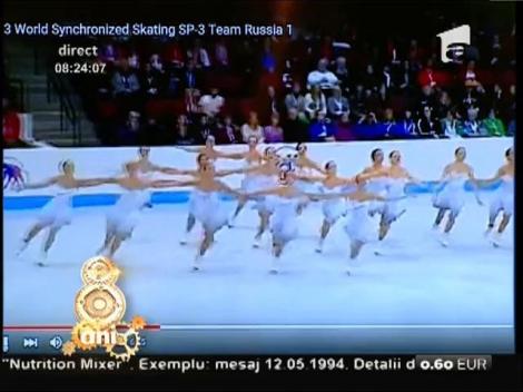 16, Doamne și toate 16 fac un sincron ca la carte! Balet pe gheață, pe muzica lui Whitney Houston = PERFECȚIUNE!