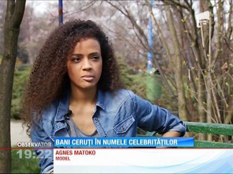 Bani ceruți în numele unui cunoscut fotomodel din România