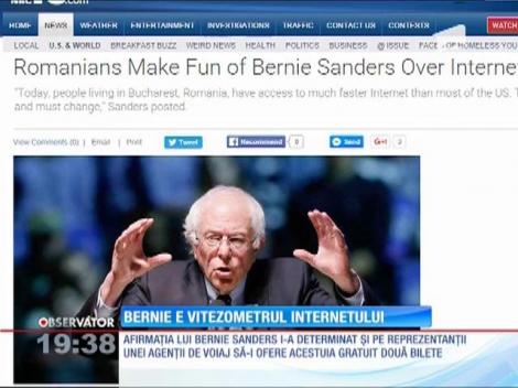 Trei români îl provoacă pe Bernie Sanders, candidat la președinția SUA, să-și testeze netul