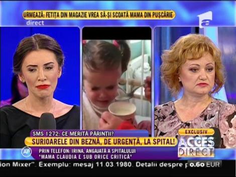 Angajata spitalului: ”Este de plâns! Mama Claudia este sub orice critică!”