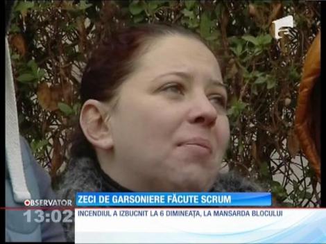 Zeci de garsoniere din Capitală s-au transformat în scrum