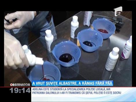 Mutilată într-un salon de înfrumuseţare! A vrut șuvițe albastre și a rămas fără păr