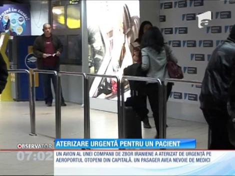 Aterizare urgentă pentru o companie de zbor iraniană, după ce un pasager a acuzat probleme de sănătate