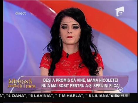 Nicoleta: "Îmi pare rău că mi-am dezamăgit părinţii. Îmi cer iertare încă o dată!"