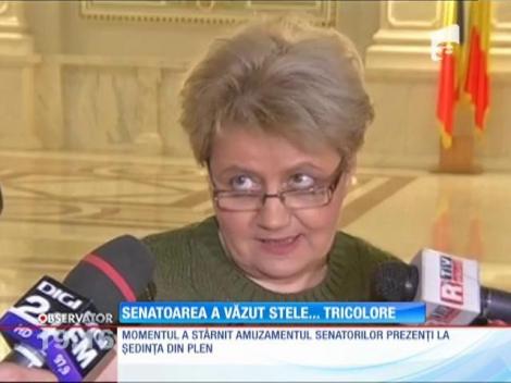 Senatoarea Cristiana Anghel, moment amuzant în Parlament