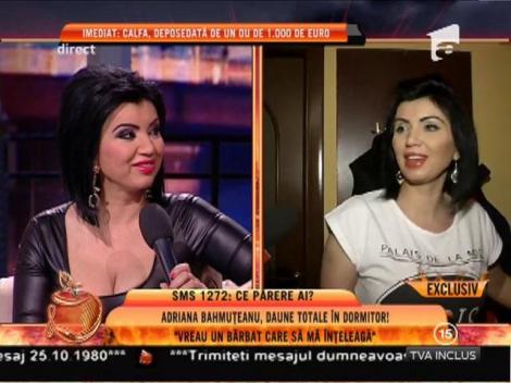 Adriana Bahmuţeanu: ”Mă simt iubită. Îmi doresc să trăiesc o nebunie”