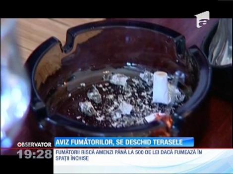 Aviz fumătorilor, se deschid terasele