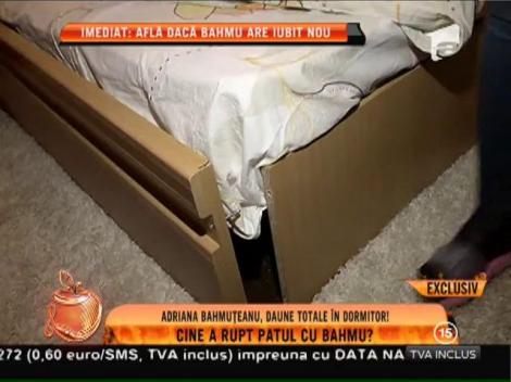 Adriana Bahmuţeanu, daune totale în dormitor. A rupt patul!
