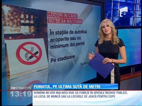 Atenţie fumători! De mâine, nu se mai aprinde ţigara în spaţiile publice. Unde se mai poate fuma fără să fim amendaţi