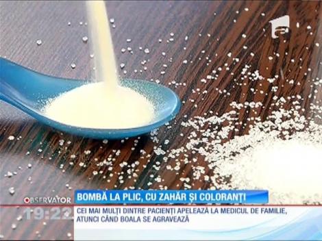 Medicamentele pentru răceală la pliculeţ, pline cu zahăr și coloranți