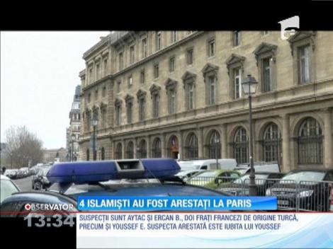 Trei bărbaţi şi o femeie au fost arestaţi la Paris