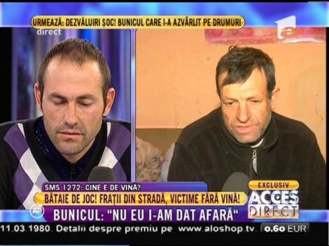 Bunicul fraților aruncați în stradă: "Tatăl copiilor m-a bătut de mai multe ori!"
