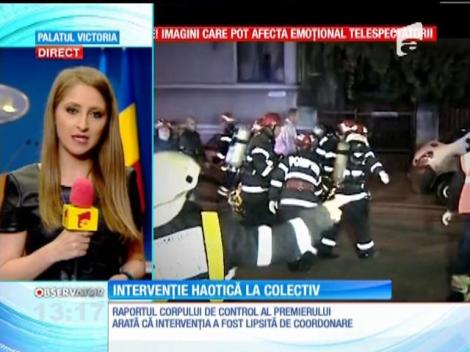 Intervenţia de urgenţă de la Colectiv a fost lipsită de coordonare