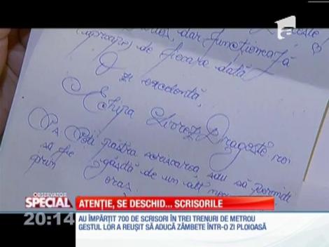 SPECIAL! Scrisorile de pe scaunele de la metrou