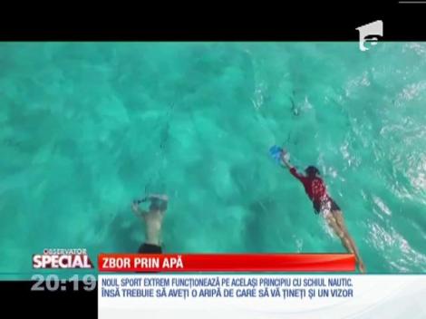 Un nou sport extrem face furori printre iubitorii de adrenalină: zborul pe sub apă. Unde se practică