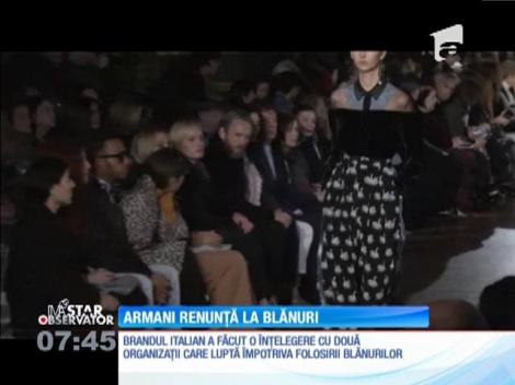 Armani renunță la blănurile naturale