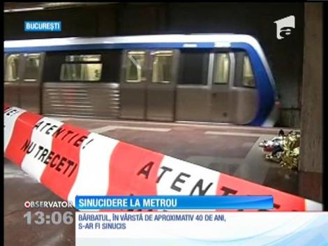 Un bărbat s-a aruncat în faţa metroului, în staţia Constanţin Brâncoveanu