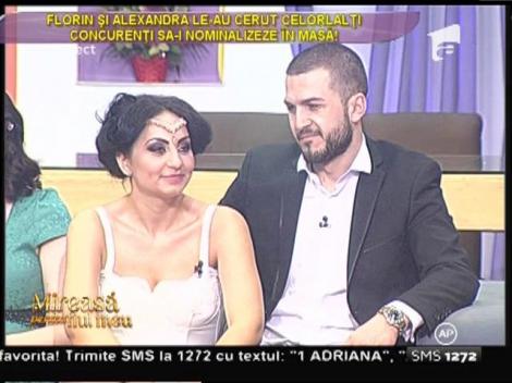 Florin şi Alexandra le-au cerut celorlalţi concurenţi să-i nominalizeze în masă!