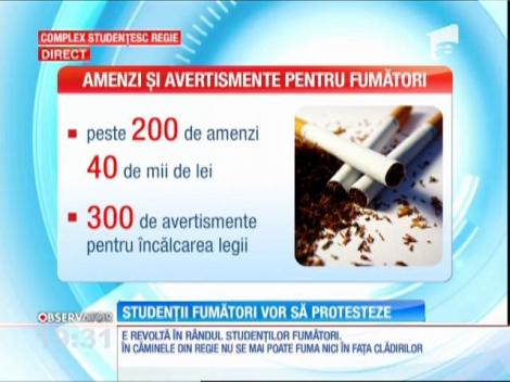 Studenţii din Bucureşti pornesc revoluţia. Au ieşit în stradă, pentru că nici în faţa căminelor nu mai pot fuma!