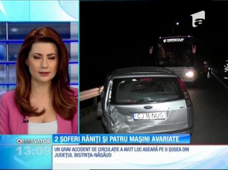 Accident grav e un drum din judeţul Bistriţa-Năsud. Doi oameni ai ajuns la spital