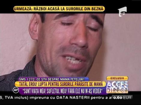 Un bărbat din Teleorman e mamă şi tată pentru trei minuni de fetiţe de 4, 2 şi un an