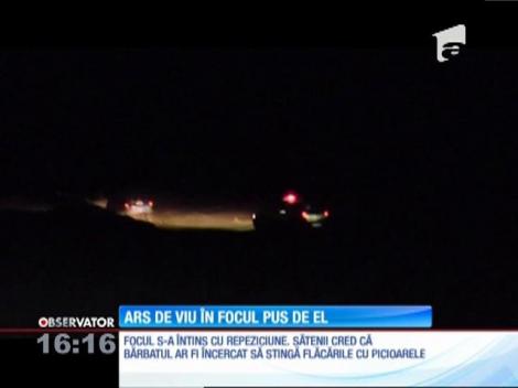 Un bărbat de 67 de ani din Neamţ a murit ars de viu după ce a dat foc vegetaţiei uscate de pe câmp