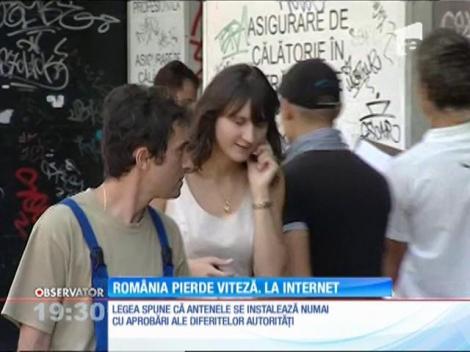 România pierde viteză. La internet