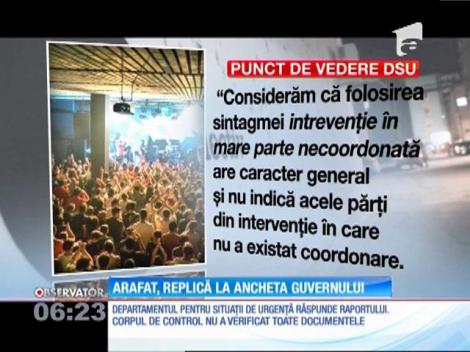Raed Arafat  contestă raportul Guvernului în legătură cu intervenţia din Colectiv