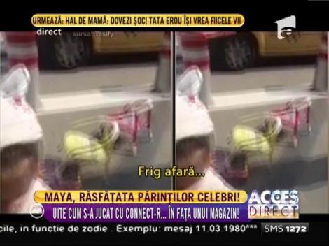 Răsfăţată mai ceva ca o prinţesă. Maya, fiica lui Connect-R şi a Mishei, şi-a dus zilele trecute părinţii la cumpărături