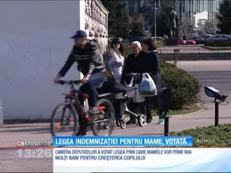 Legea indemnizației pentru mame, votată