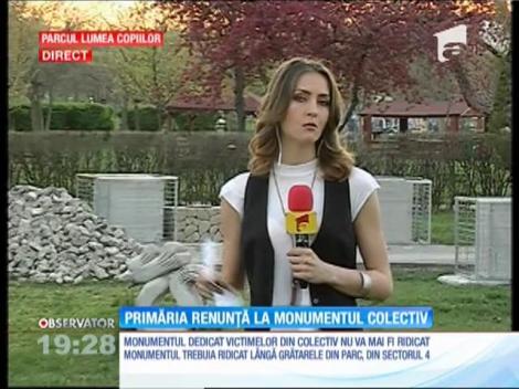 Primăria renunţă la monumentul Colectiv