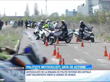 Polițiștii de la rutieră și-au testat motoarele pentru sezonul de vară