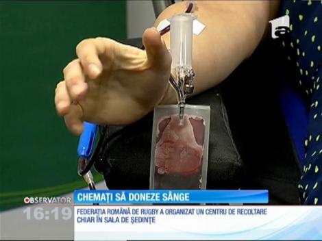 Rugbyştii şi-au amânat antrenamentele pentru a dona sânge