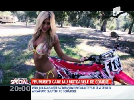 Special! Frumuseți care iau motocicletele de coarne