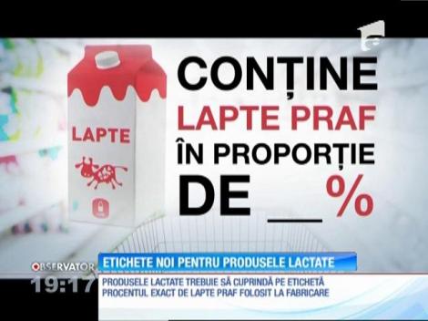 Etichete noi pentru produsele lactate