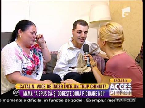 Cătălin, voce de aur într-un trup chinuit