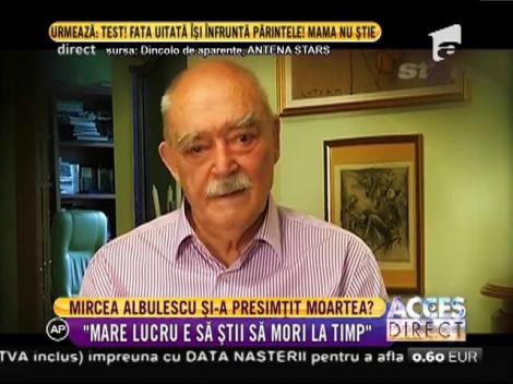A murit marele actor Mircea Albulescu