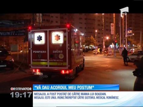 Mesaj cutremurător postat pe Facebook, în numele unuia dintre tinerii care au pierit în focul de la Colectiv