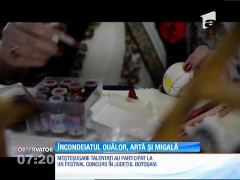 Un festival-concurs de încondeiat ouă a fost organizat la Botoşani