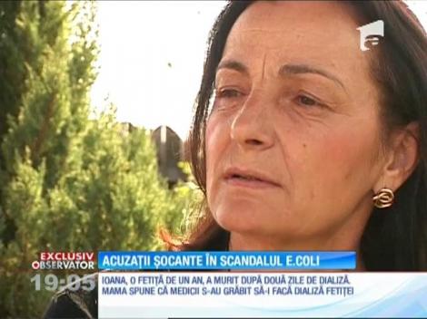 O mamă care și-a pierdut fetița face acuzații șocante în scandalul E.Coli