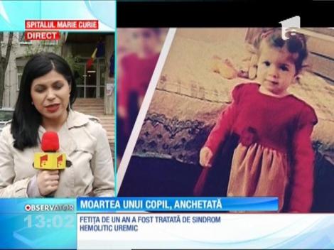 Anchetă după moartea unui copil la Spitalul Marie Curie cu suspiciune