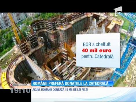 Românii preferă donațiile la Catedrala Mântuirii