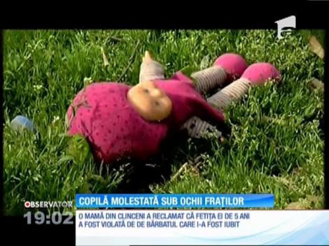 Copilă molestată de tată sub ochii fraților