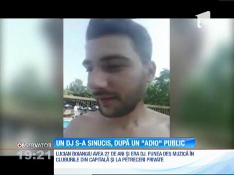 Lucian Boiangiu, un tânăr DJ din Bucureşti, s-a sinucis