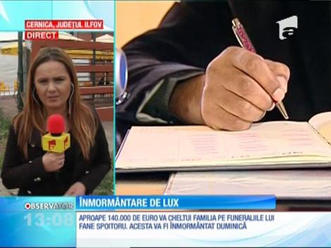 Înmormântare faraonică pentru Fane Spoitoru