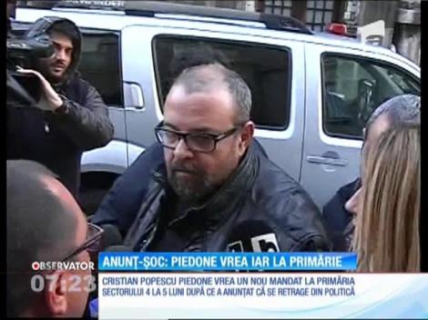 Cristian Popescu Piedone candidează iar la Primăria Sectorului 4